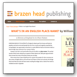 Brazen Head Publishing company website designed by John Day Associates