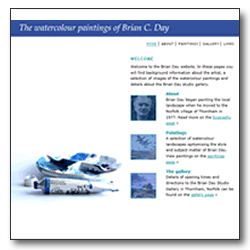 Brian Day Watercolour Artist website designed by John Day Associates